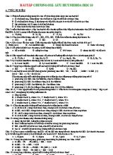 Bài tập trắc nghiệm và tự luận Hóa học lớp 10 - Chương 6 Oxi - Lưu huỳnh (Có đáp án)
